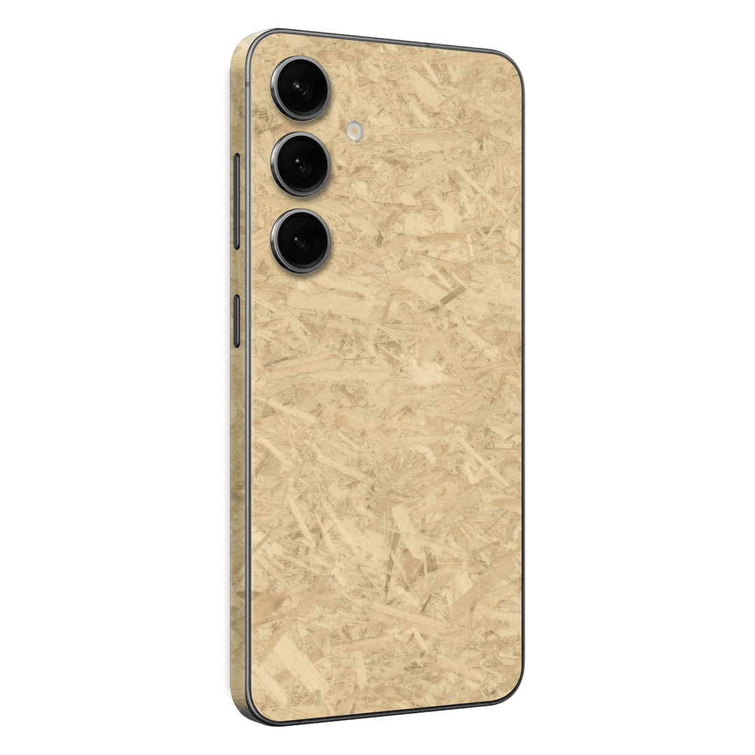 Samsung Galaxy S24 Luxuria Chipboard Wood Wooden Skin Wrap Sticker Decal Cover Protector by EasySkinz | EasySkinz.com