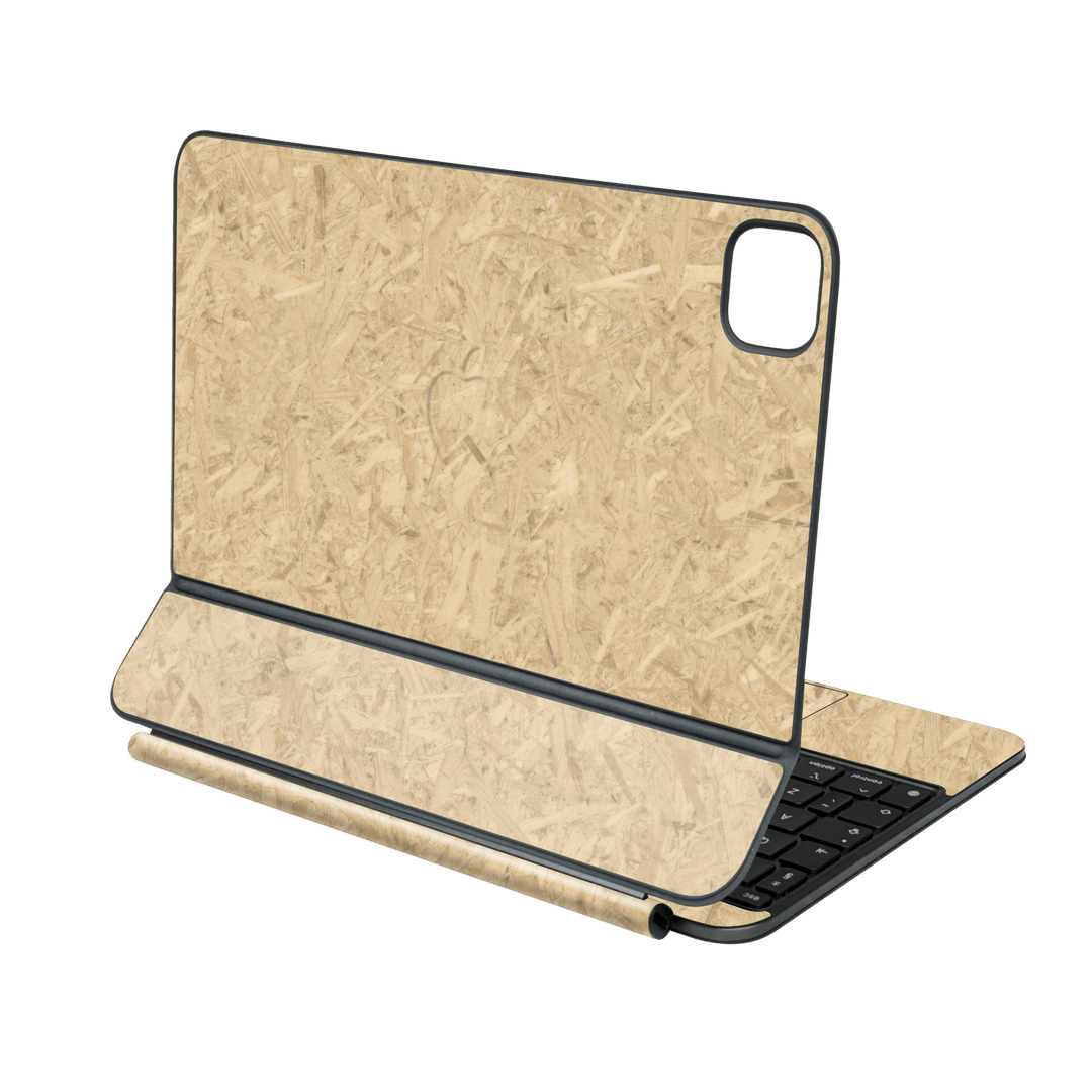 Magic Keyboard for iPad PRO 11” (M4, 2024) Luxuria Chipboard Wood Wooden Skin Wrap Sticker Decal Cover Protector by QSKINZ | qskinz.com