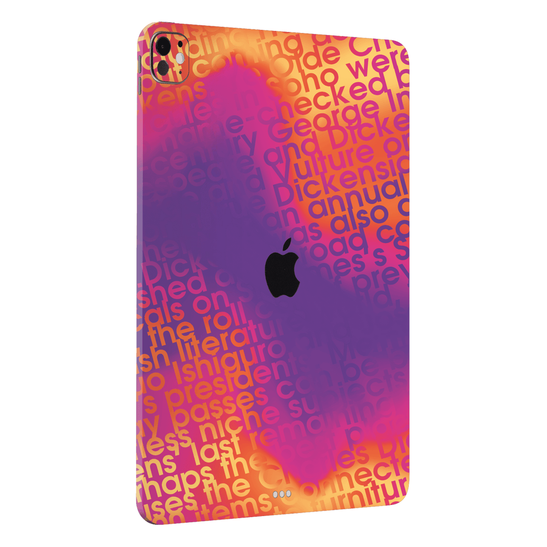 iPad Pro 11” (M4) Print Printed Custom SIGNATURE Inferno Swirl Gradient Skin Wrap Sticker Decal Cover Protector by QSKINZ | QSKINZ.COM