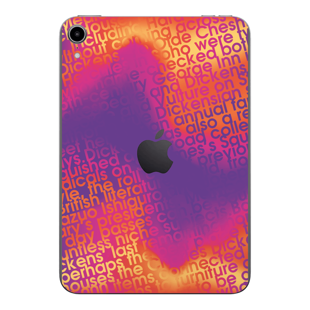 iPad Mini 6 Print Printed Custom SIGNATURE Inferno Swirl Gradient Skin Wrap Sticker Decal Cover Protector by QSKINZ | QSKINZ.COM