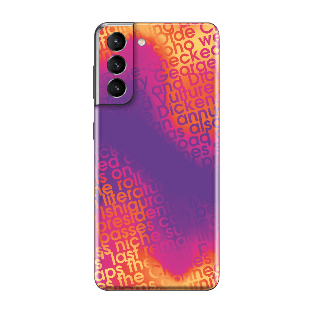 Samsung Galaxy S21 Print Printed Custom SIGNATURE Inferno Swirl Gradient Skin Wrap Sticker Decal Cover Protector by QSKINZ | QSKINZ.COM