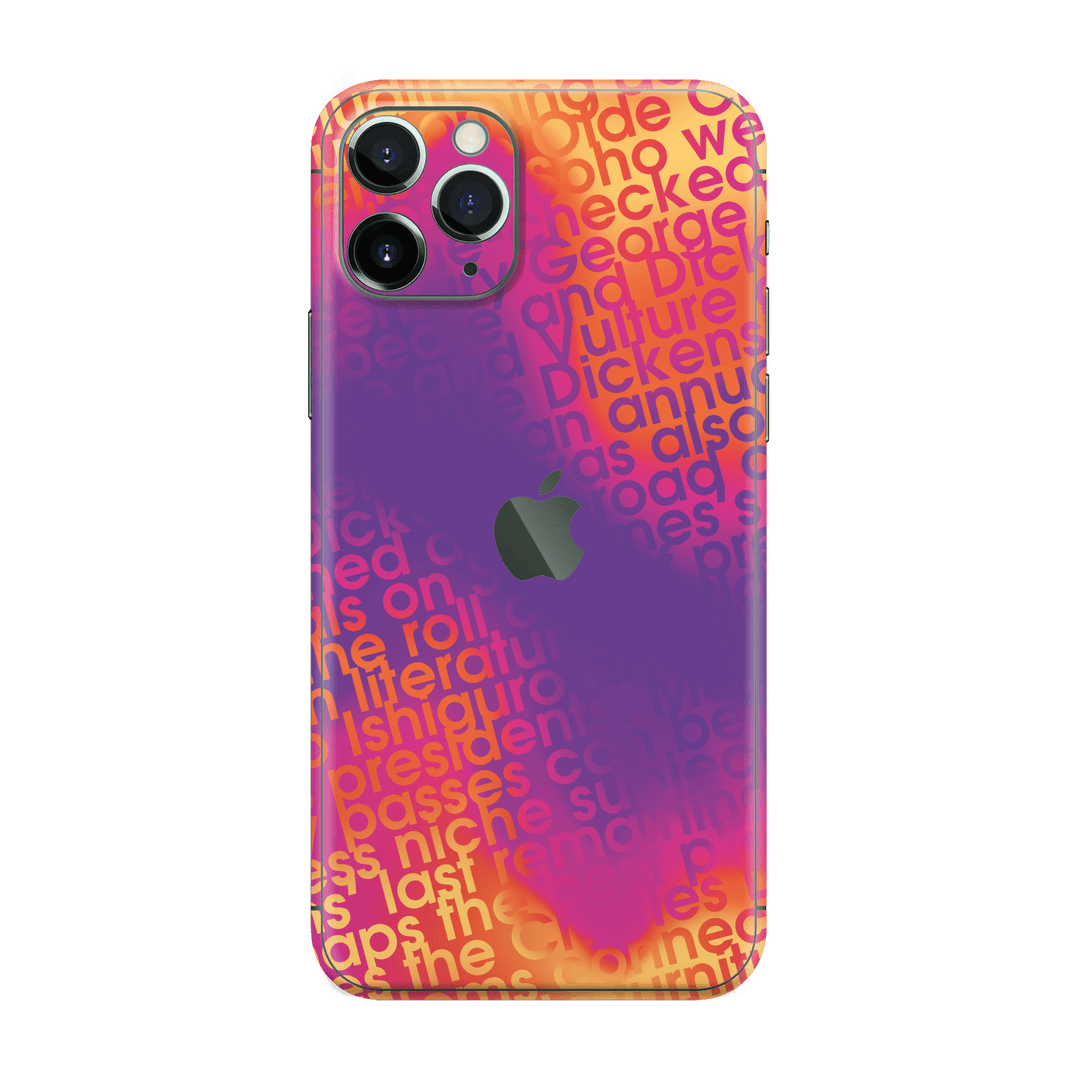 iPhone 11 Pro MAX Print Printed Custom SIGNATURE Inferno Swirl Gradient Skin Wrap Sticker Decal Cover Protector by QSKINZ | QSKINZ.COM