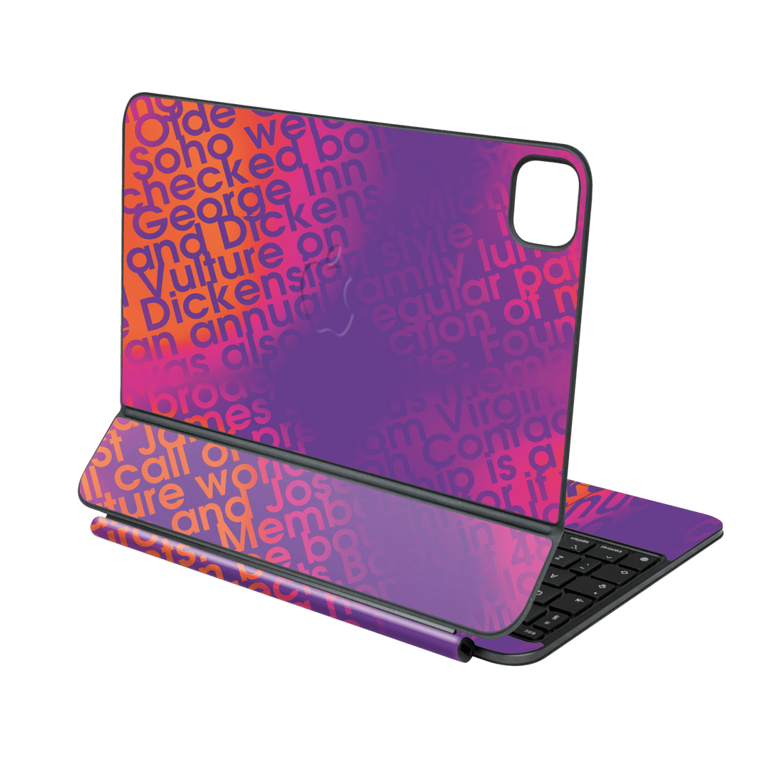 Magic Keyboard for iPad PRO 11” (M4, 2024) Print Printed Custom SIGNATURE Inferno Swirl Gradient Skin Wrap Sticker Decal Cover Protector by QSKINZ | QSKINZ.COM