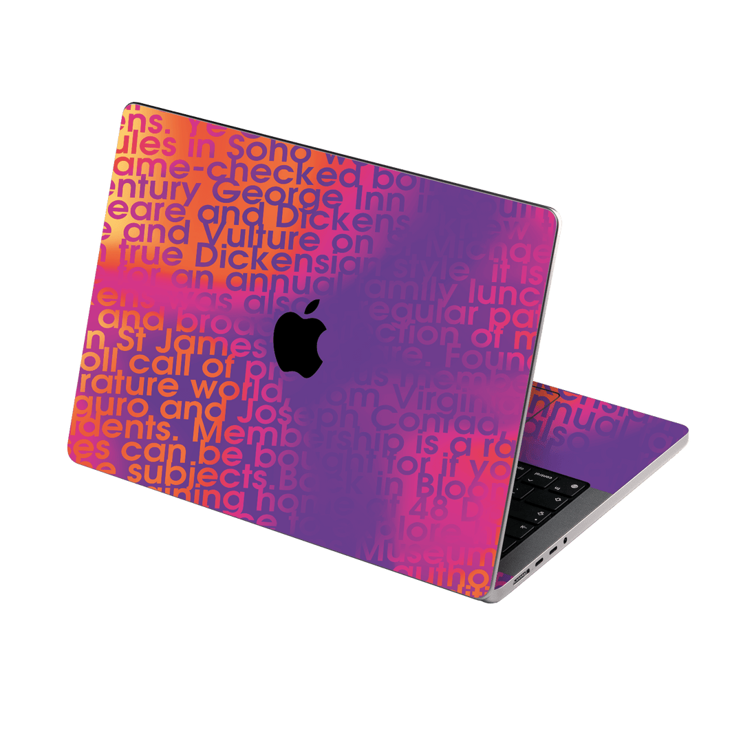 MacBook Pro 16” (2021/2023) Print Printed Custom SIGNATURE Inferno Swirl Gradient Skin Wrap Sticker Decal Cover Protector by QSKINZ | QSKINZ.COM