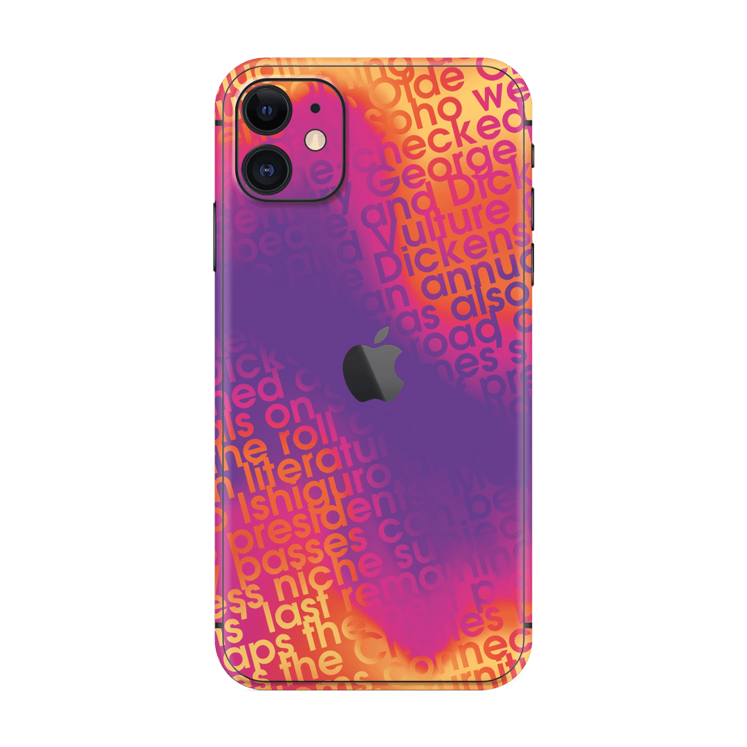 iPhone 11 Print Printed Custom SIGNATURE Inferno Swirl Gradient Skin Wrap Sticker Decal Cover Protector by QSKINZ | QSKINZ.COM