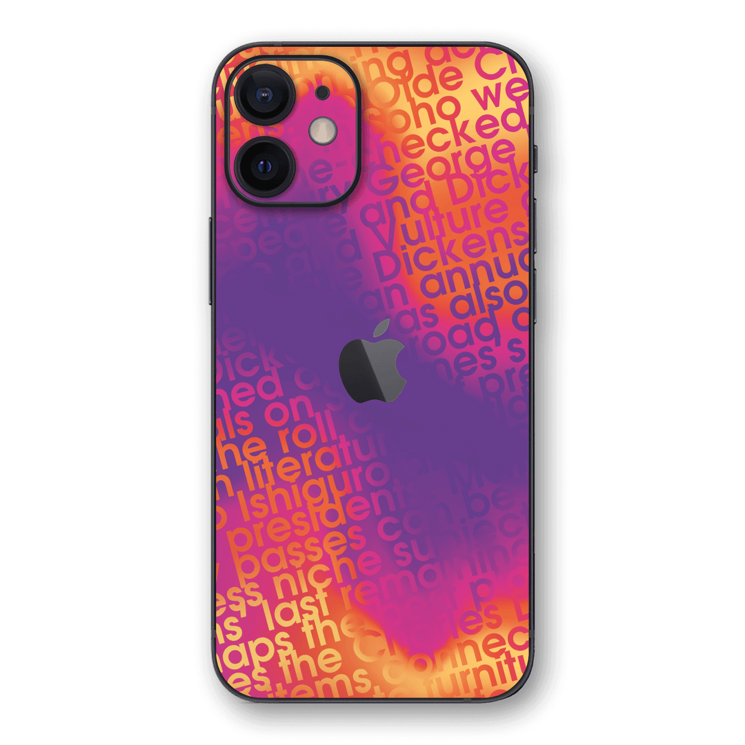 iPhone 12 Mini Print Printed Custom SIGNATURE Inferno Swirl Gradient Skin Wrap Sticker Decal Cover Protector by QSKINZ | QSKINZ.COM