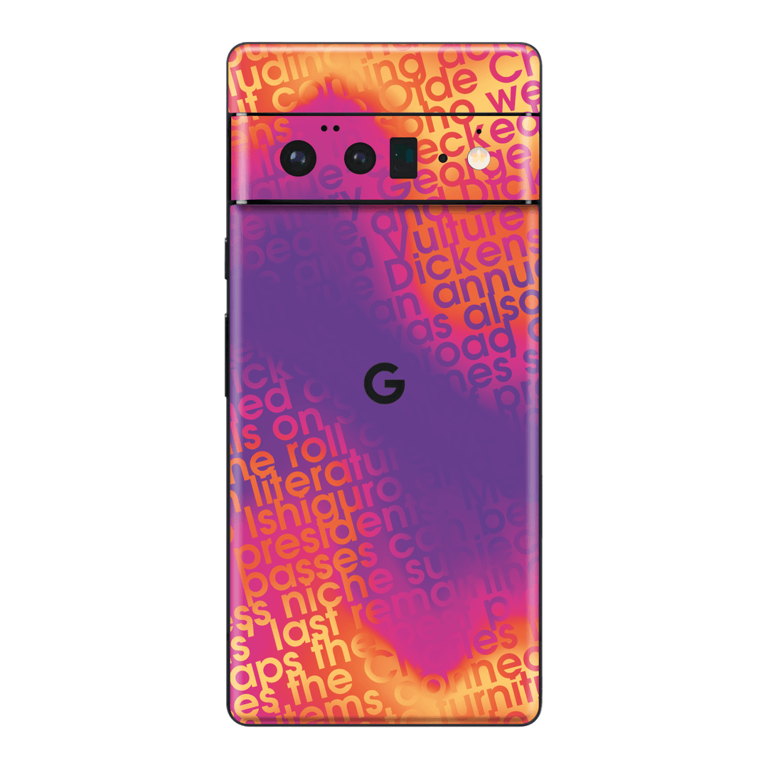 Pixel 6 PRO Print Printed Custom SIGNATURE Inferno Swirl Gradient Skin Wrap Sticker Decal Cover Protector by QSKINZ | QSKINZ.COM