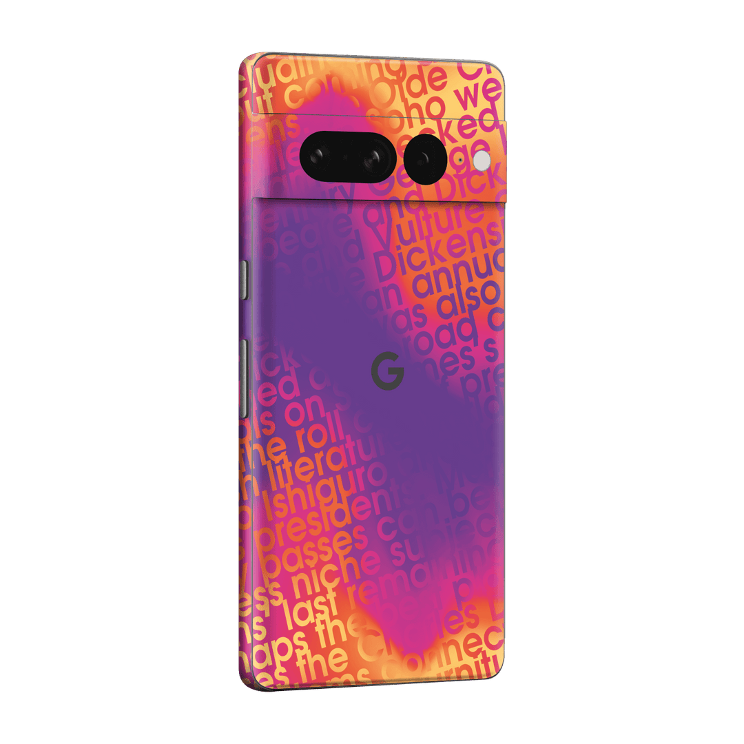 Pixel 7 PRO Print Printed Custom SIGNATURE Inferno Swirl Gradient Skin Wrap Sticker Decal Cover Protector by QSKINZ | QSKINZ.COM