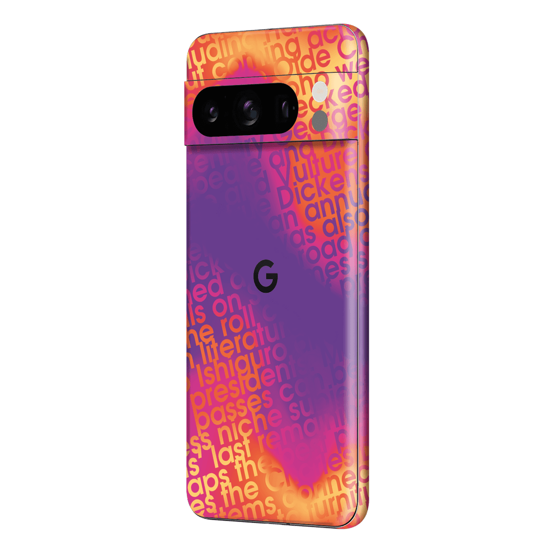 Pixel 8 PRO Print Printed Custom SIGNATURE Inferno Swirl Gradient Skin Wrap Sticker Decal Cover Protector by QSKINZ | QSKINZ.COM