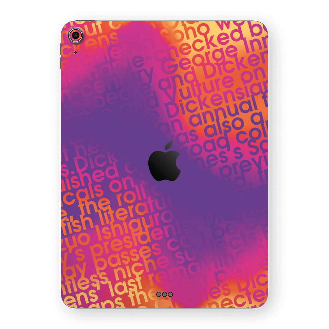 iPad Air 11” (M2) Print Printed Custom SIGNATURE Inferno Swirl Gradient Skin Wrap Sticker Decal Cover Protector by QSKINZ | QSKINZ.COM