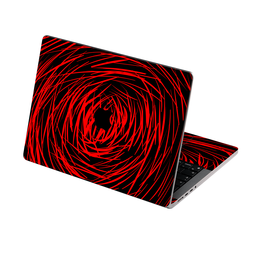 MacBook PRO 14" (2021/2023) Print Printed Custom SIGNATURE Quasar Red Mesh Skin Wrap Sticker Decal Cover Protector by QSKINZ | QSKINZ.COM