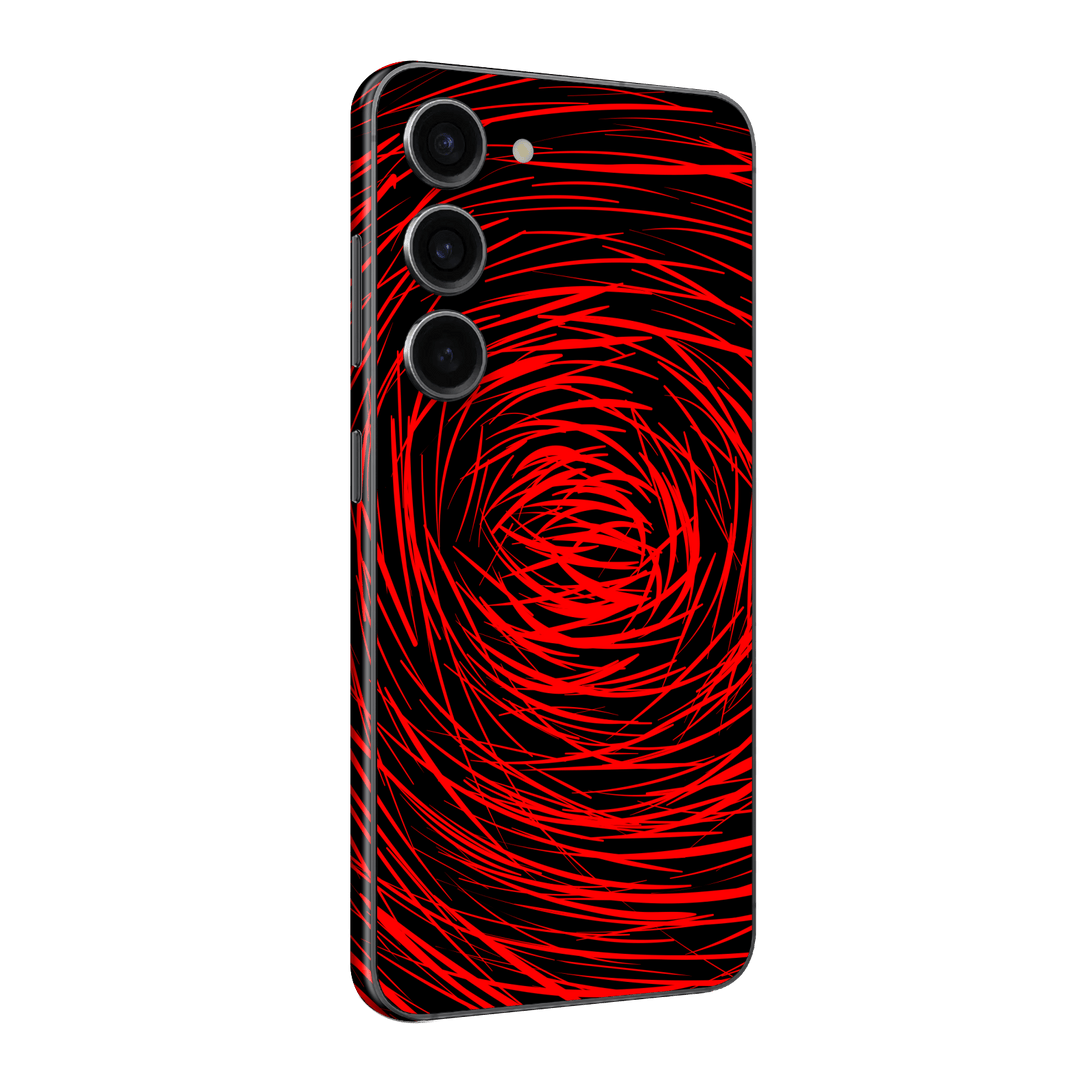 Samsung Galaxy S23 Print Printed Custom SIGNATURE Quasar Red Mesh Skin Wrap Sticker Decal Cover Protector by QSKINZ | QSKINZ.COM