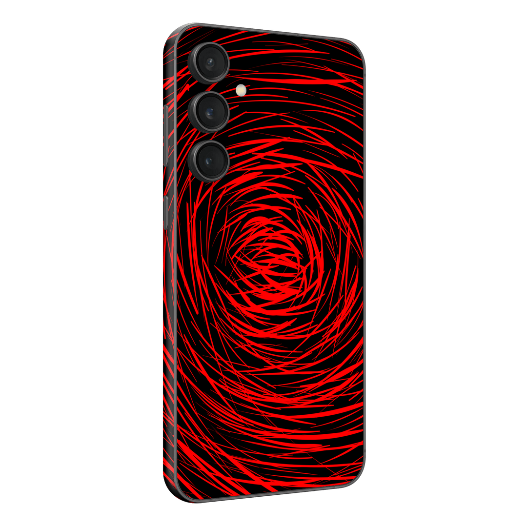 Samsung Galaxy S23 (FE) Print Printed Custom SIGNATURE Quasar Red Mesh Skin Wrap Sticker Decal Cover Protector by QSKINZ | QSKINZ.COM