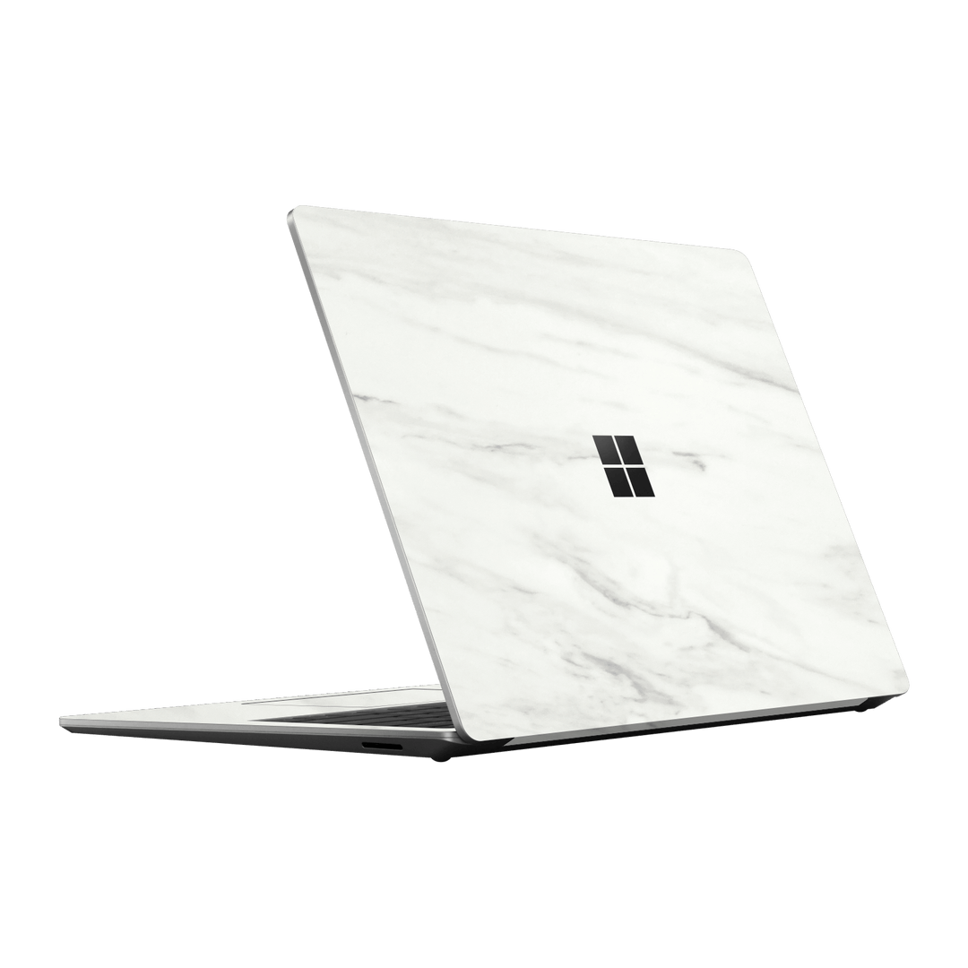 Microsoft Surface Laptop 5, 13.5” Luxuria White Marble Stone Skin Wrap Sticker Decal Cover Protector by EasySkinz | EasySkinz.com