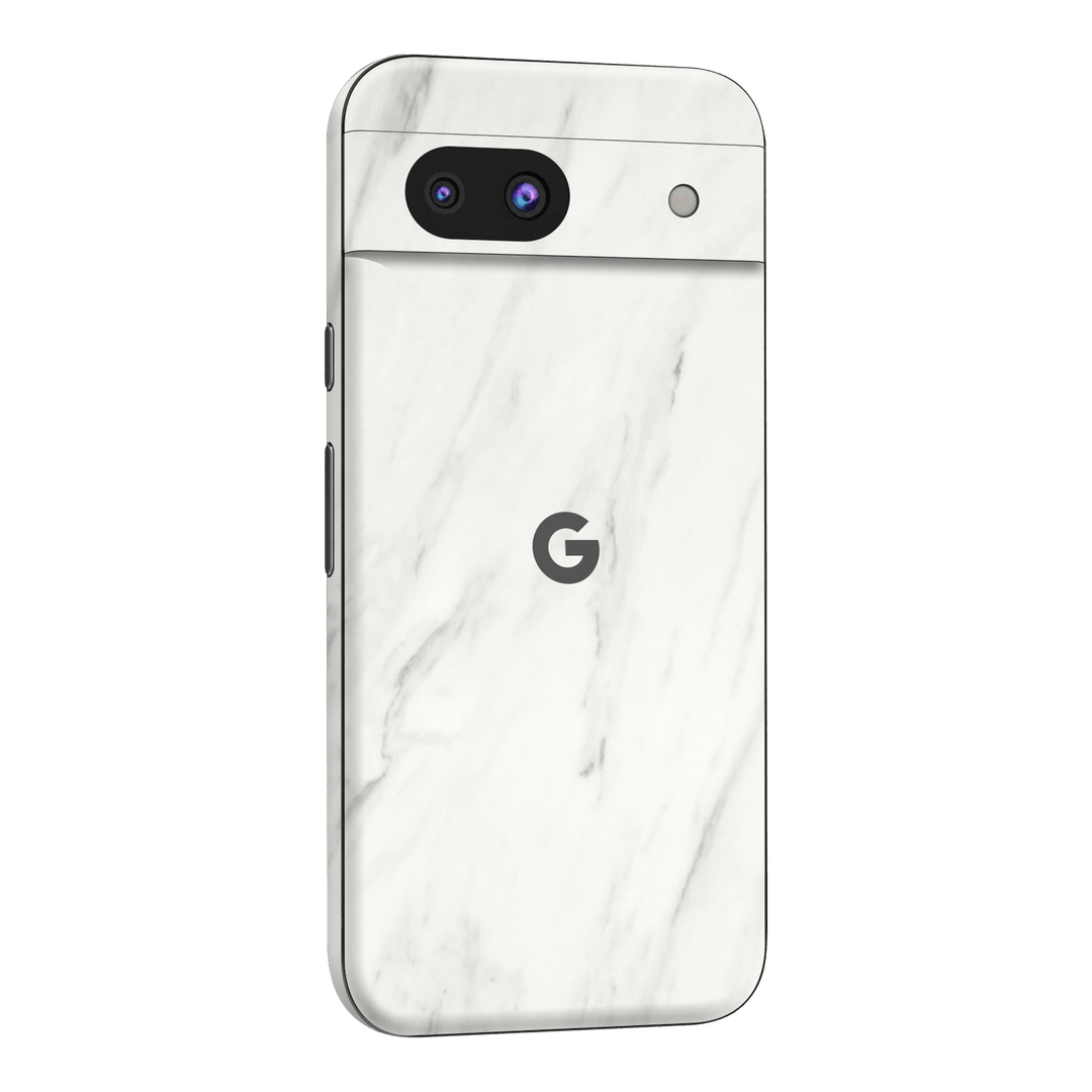 Google Pixel 8a Luxuria White Marble Stone Skin Wrap Sticker Decal Cover Protector by QSKINZ | qskinz.com