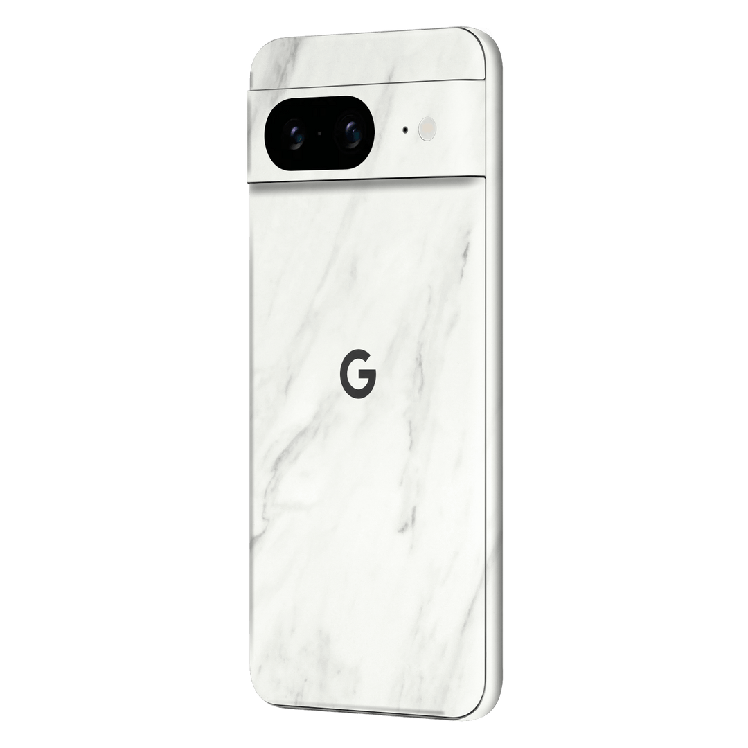 Google Pixel 8 (2023) Luxuria White MARBLE Stone Skin Wrap Decal Cover Protector by EasySkinz | EasySkinz.com