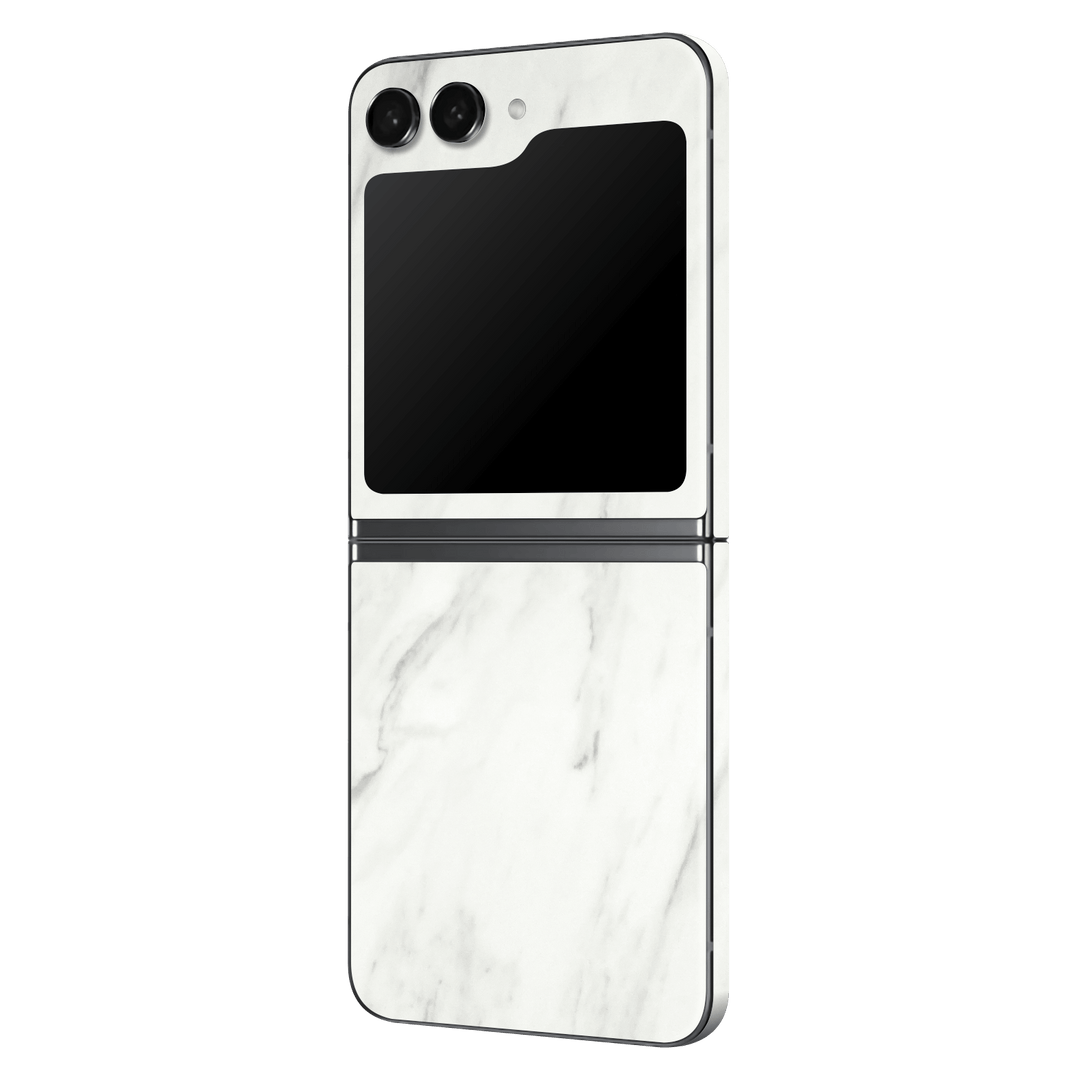 Samsung Galaxy Z Flip 5 White MARBLE Skin, Wrap Samsung Galaxy Z Flip 5 White MARBLE Skin, Wrap