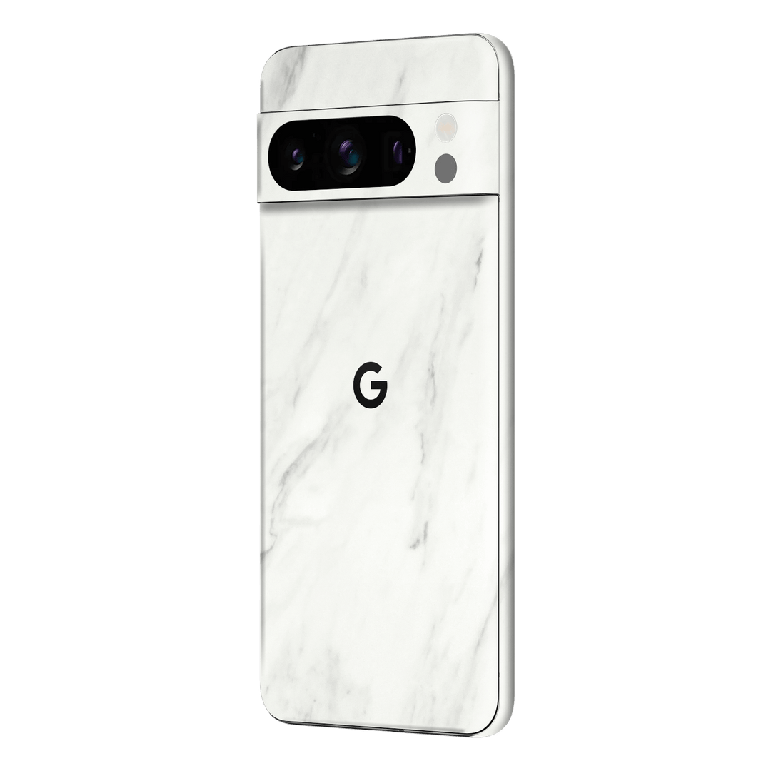 Google Pixel 8 PRO (2023) Luxuria White MARBLE Stone Skin Wrap Decal Cover Protector by EasySkinz | EasySkinz.com