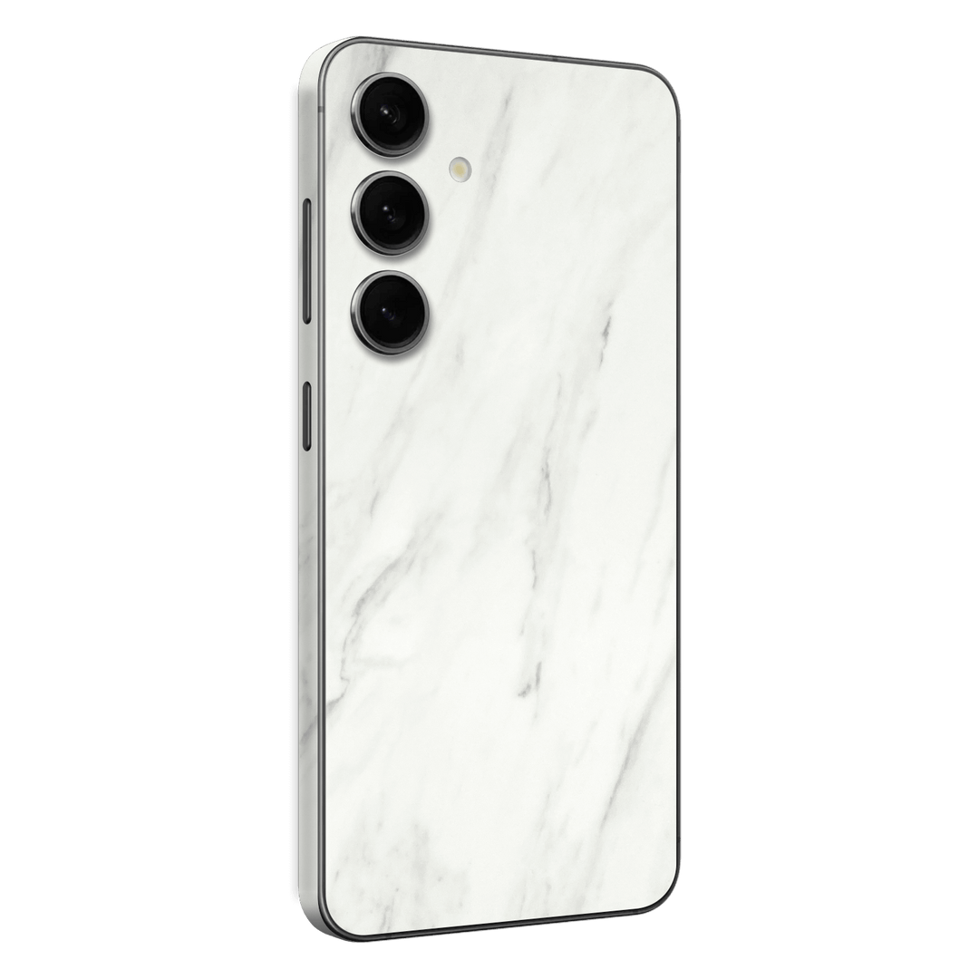 Samsung Galaxy S24 Luxuria White Marble Stone Skin Wrap Sticker Decal Cover Protector by EasySkinz | EasySkinz.com