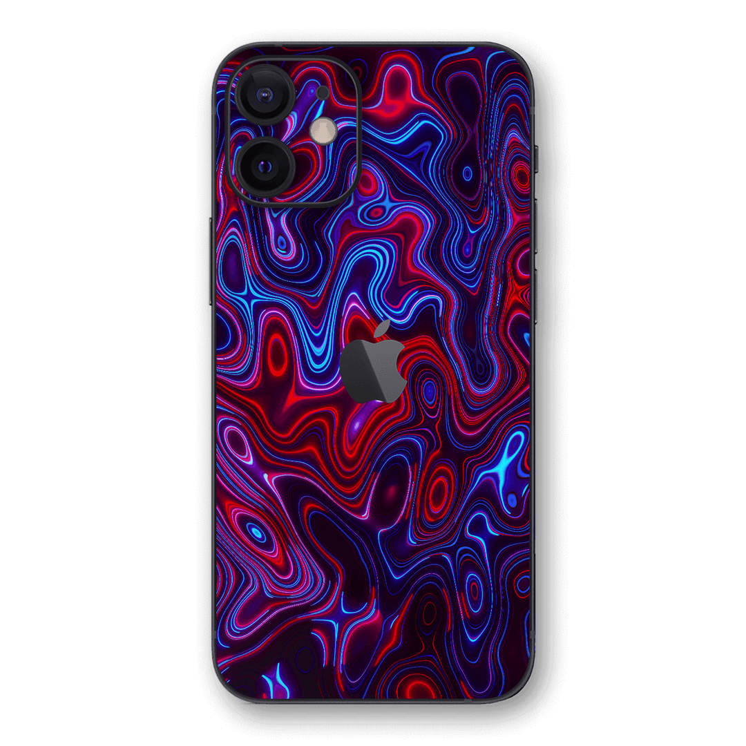 iPhone 12 mini Print Printed Custom SIGNATURE Flux Fusion Purple Neon Skin Wrap Sticker Decal Cover Protector by QSKINZ | QSKINZ.COM