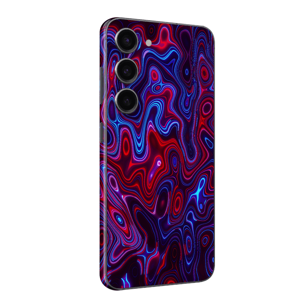 Samsung Galaxy S23 Print Printed Custom SIGNATURE Flux Fusion Purple Neon Skin Wrap Sticker Decal Cover Protector by QSKINZ | QSKINZ.COM
