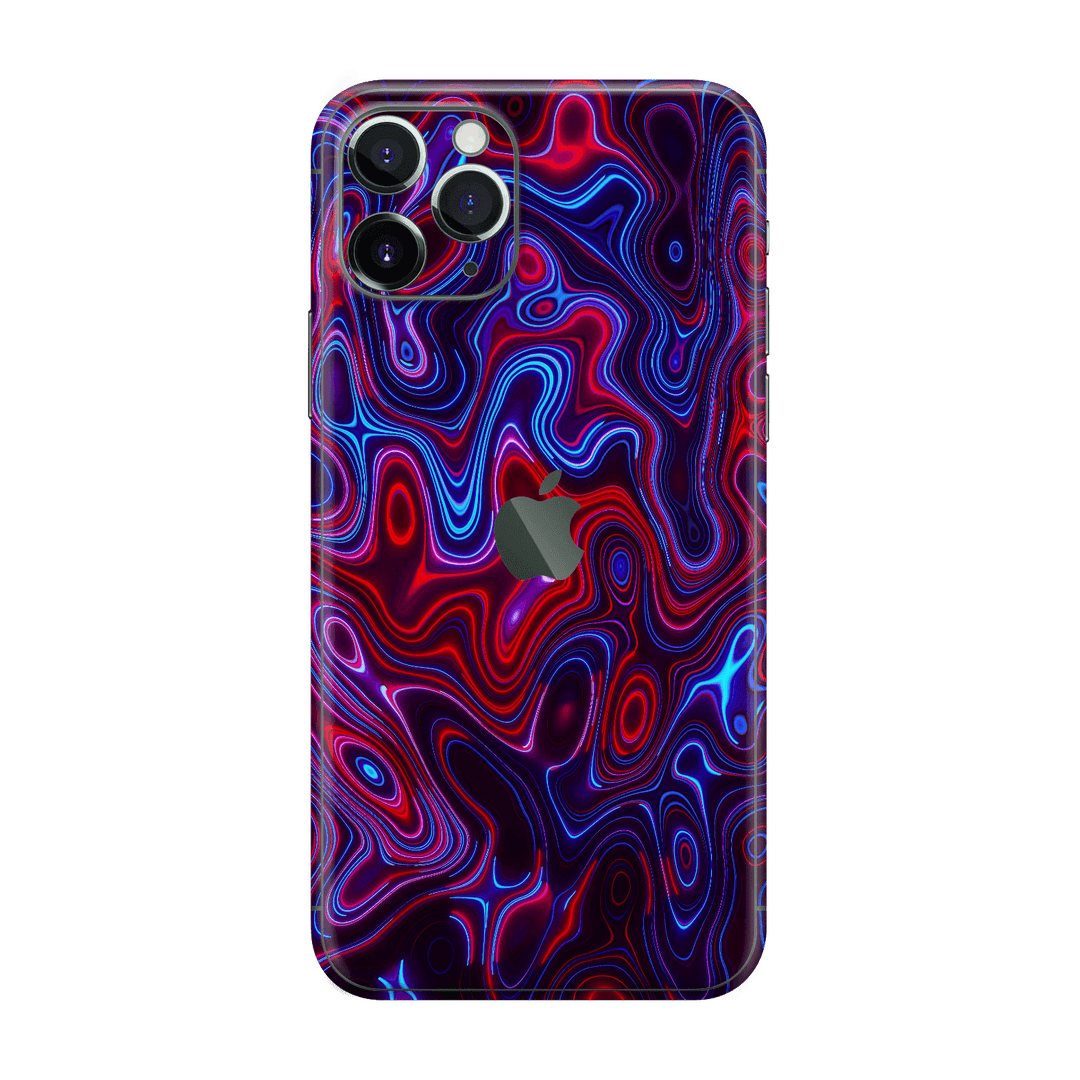 iPhone 11 PRO Print Printed Custom SIGNATURE Flux Fusion Purple Neon Skin Wrap Sticker Decal Cover Protector by QSKINZ | QSKINZ.COM