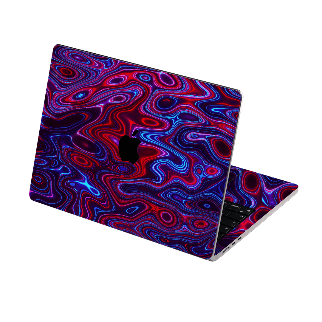 MacBook AIR 15" (2023/2024) Print Printed Custom SIGNATURE Flux Fusion Purple Neon Skin Wrap Sticker Decal Cover Protector by QSKINZ | QSKINZ.COM