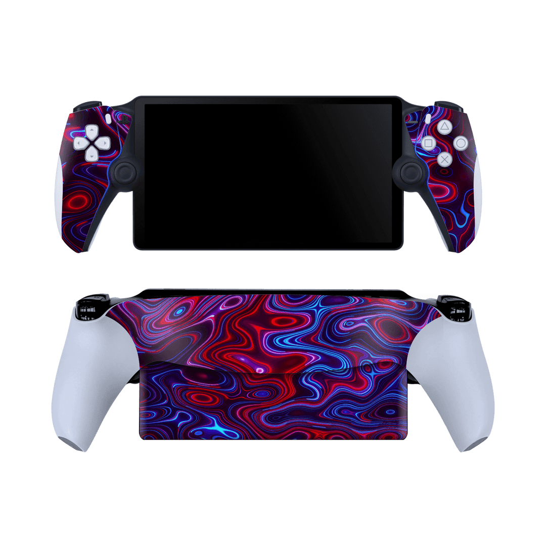 PlayStation PORTAL Print Printed Custom SIGNATURE Flux Fusion Purple Neon Skin Wrap Sticker Decal Cover Protector by QSKINZ | QSKINZ.COM