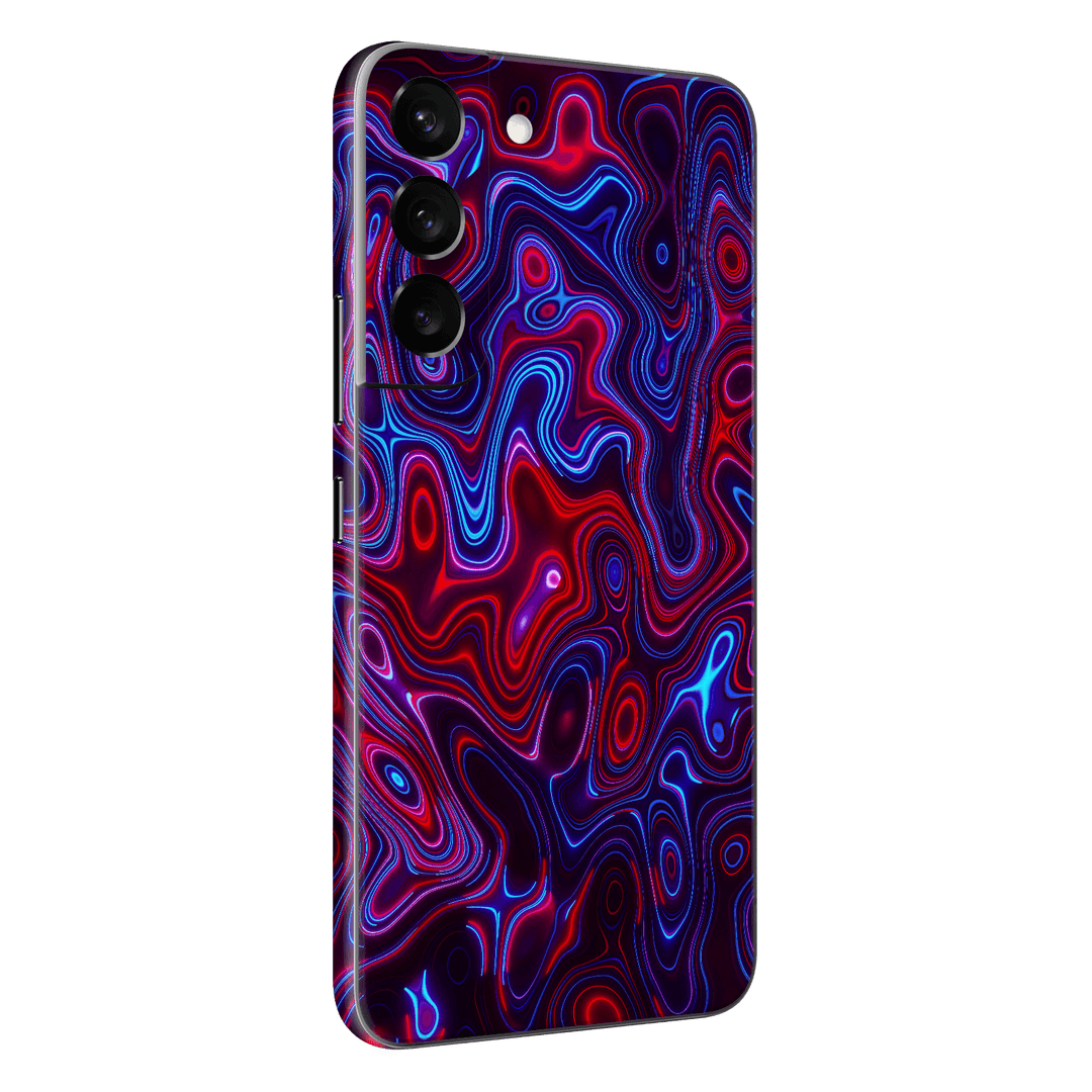 Samsung Galaxy S22+ PLUS Print Printed Custom SIGNATURE Flux Fusion Purple Neon Skin Wrap Sticker Decal Cover Protector by QSKINZ | QSKINZ.COM