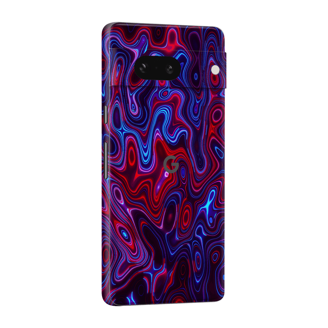 Pixel 7a Print Printed Custom SIGNATURE Flux Fusion Purple Neon Skin Wrap Sticker Decal Cover Protector by QSKINZ | QSKINZ.COM