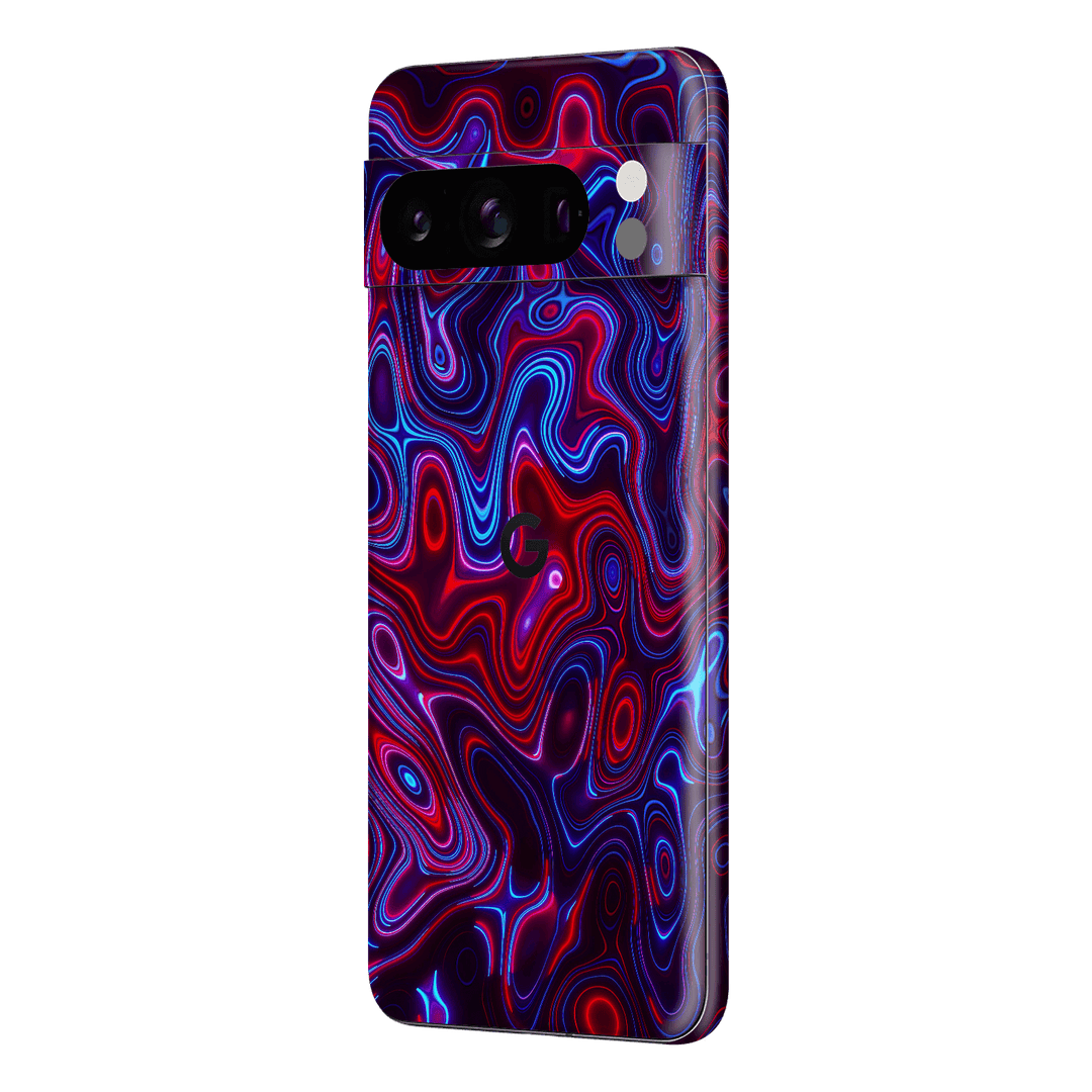 Pixel 8 PRO Print Printed Custom SIGNATURE Flux Fusion Purple Neon Skin Wrap Sticker Decal Cover Protector by QSKINZ | QSKINZ.COM