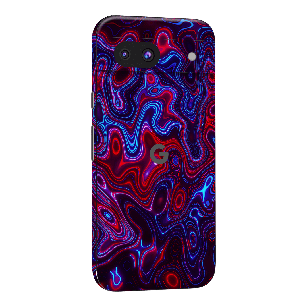 Google Pixel 8a Print Printed Custom SIGNATURE Flux Fusion Purple Neon Skin Wrap Sticker Decal Cover Protector by QSKINZ | QSKINZ.COM