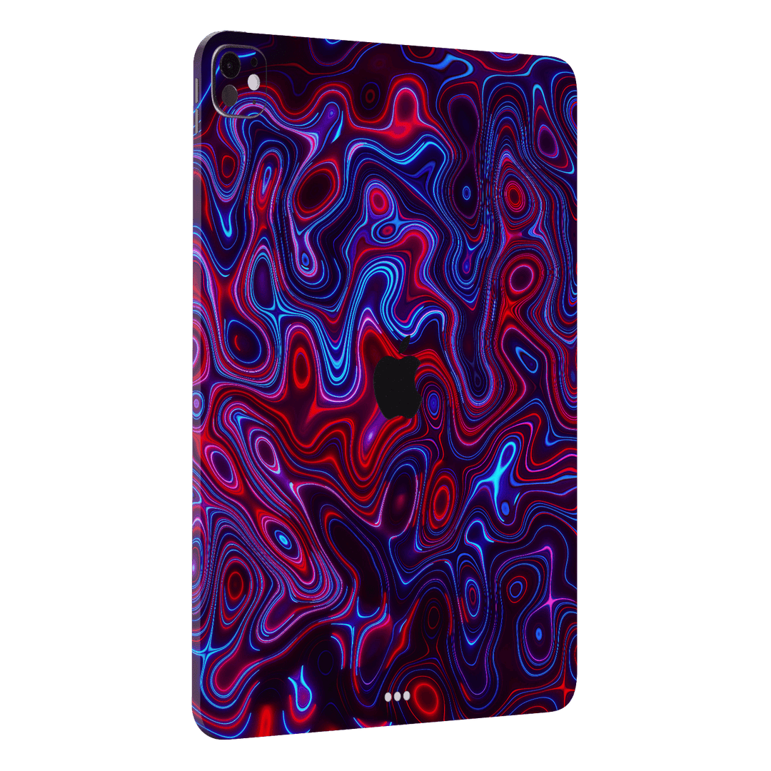 iPad Pro 11” (M4) Print Printed Custom SIGNATURE Flux Fusion Purple Neon Skin Wrap Sticker Decal Cover Protector by QSKINZ | QSKINZ.COM