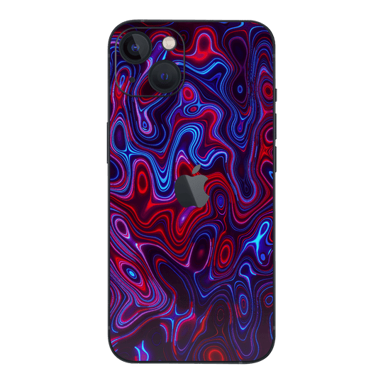 iPhone 13 mini Print Printed Custom SIGNATURE Flux Fusion Purple Neon Skin Wrap Sticker Decal Cover Protector by QSKINZ | QSKINZ.COM