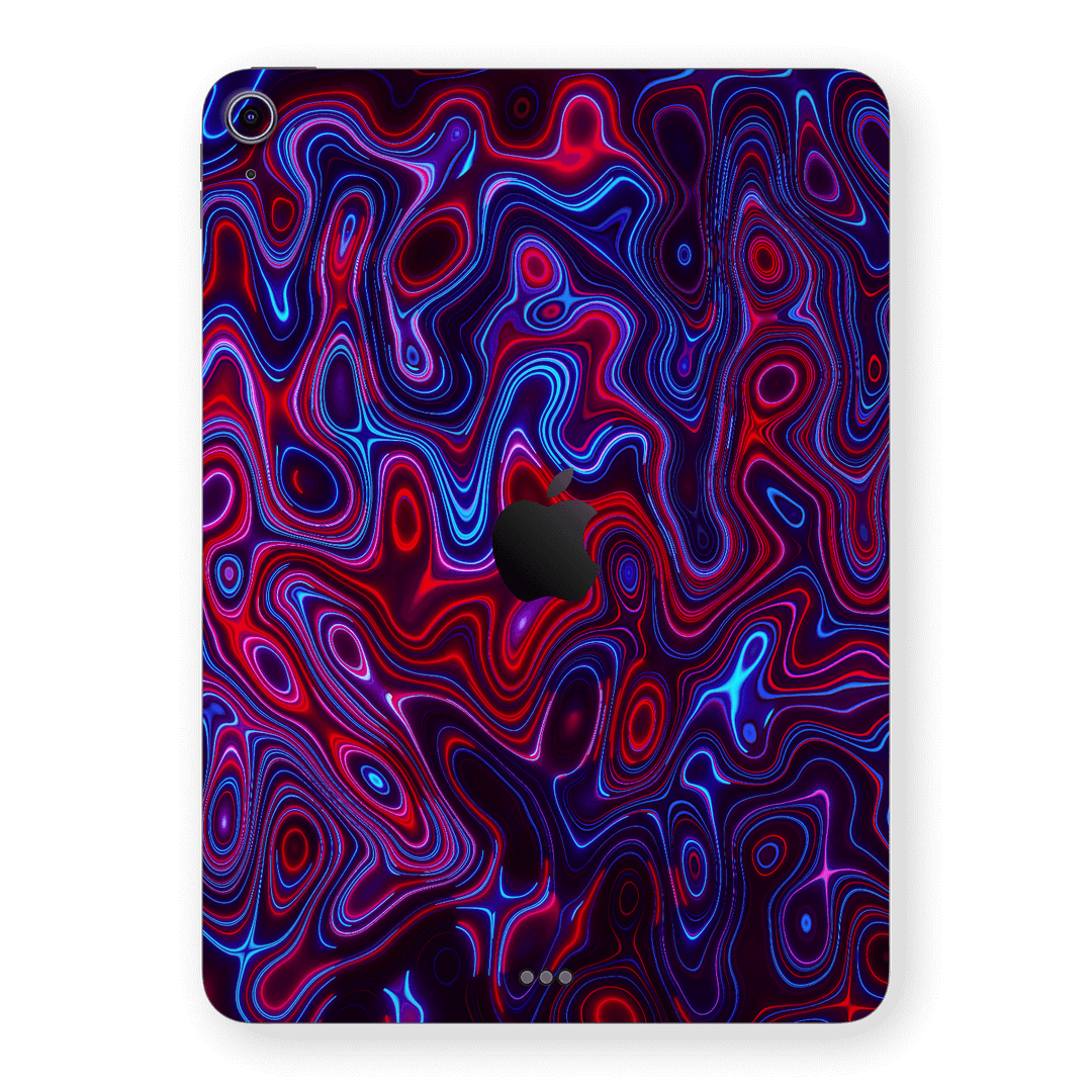 iPad Air 4/5 (2020/2022) Print Printed Custom SIGNATURE Flux Fusion Purple Neon Skin Wrap Sticker Decal Cover Protector by QSKINZ | QSKINZ.COM