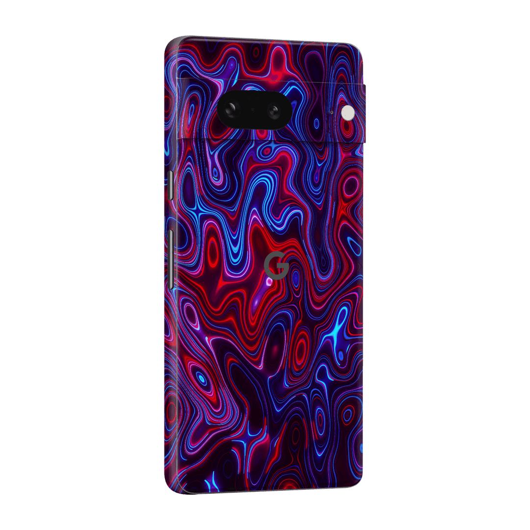 Pixel 7 Print Printed Custom SIGNATURE Flux Fusion Purple Neon Skin Wrap Sticker Decal Cover Protector by QSKINZ | QSKINZ.COM