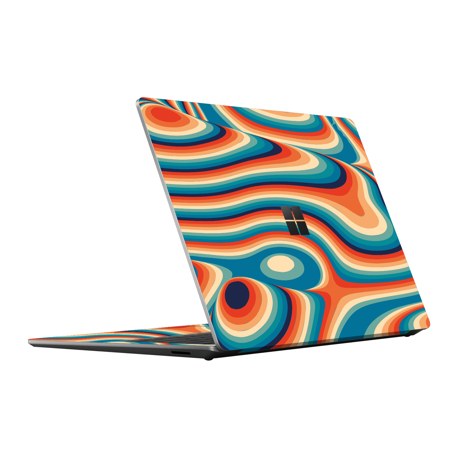 Surface Laptop 5, 15" Print Printed Custom SIGNATURE Swirltro Swirl Retro 70s 80s Warm Colours Skin Wrap Sticker Decal Cover Protector by QSKINZ | QSKINZ.COM