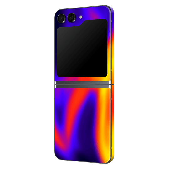 Samsung Galaxy Z Flip 5 Print Printed Custom SIGNATURE Infrablaze Infrared Thermal Neon Skin Wrap Sticker Decal Cover Protector by QSKINZ | QSKINZ.COM