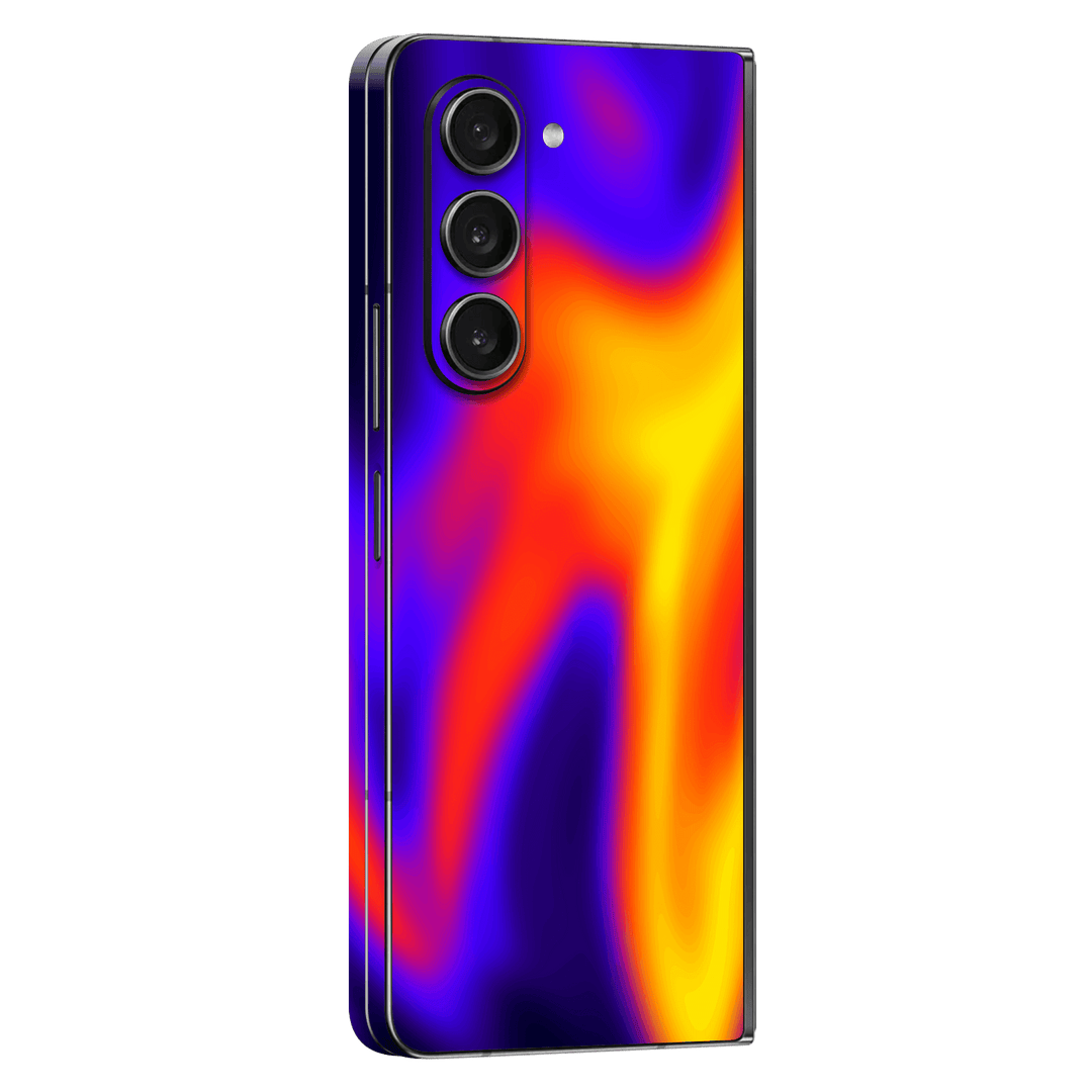 Samsung Galaxy Z FOLD 5 Print Printed Custom SIGNATURE Infrablaze Infrared Thermal Neon Skin Wrap Sticker Decal Cover Protector by QSKINZ | QSKINZ.COM