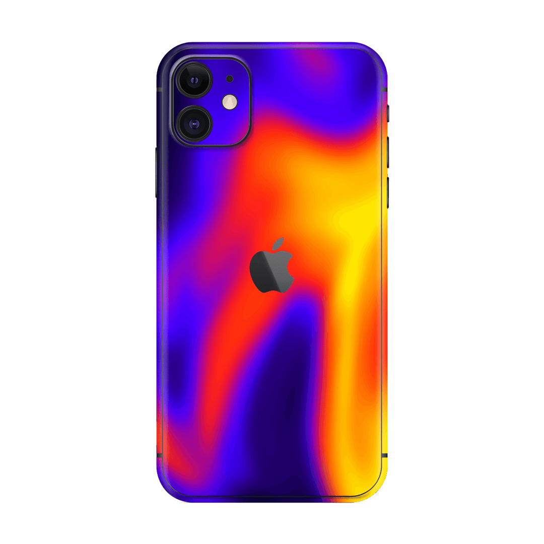 iPhone 11 Print Printed Custom SIGNATURE Infrablaze Infrared Thermal Neon Skin Wrap Sticker Decal Cover Protector by QSKINZ | QSKINZ.COM