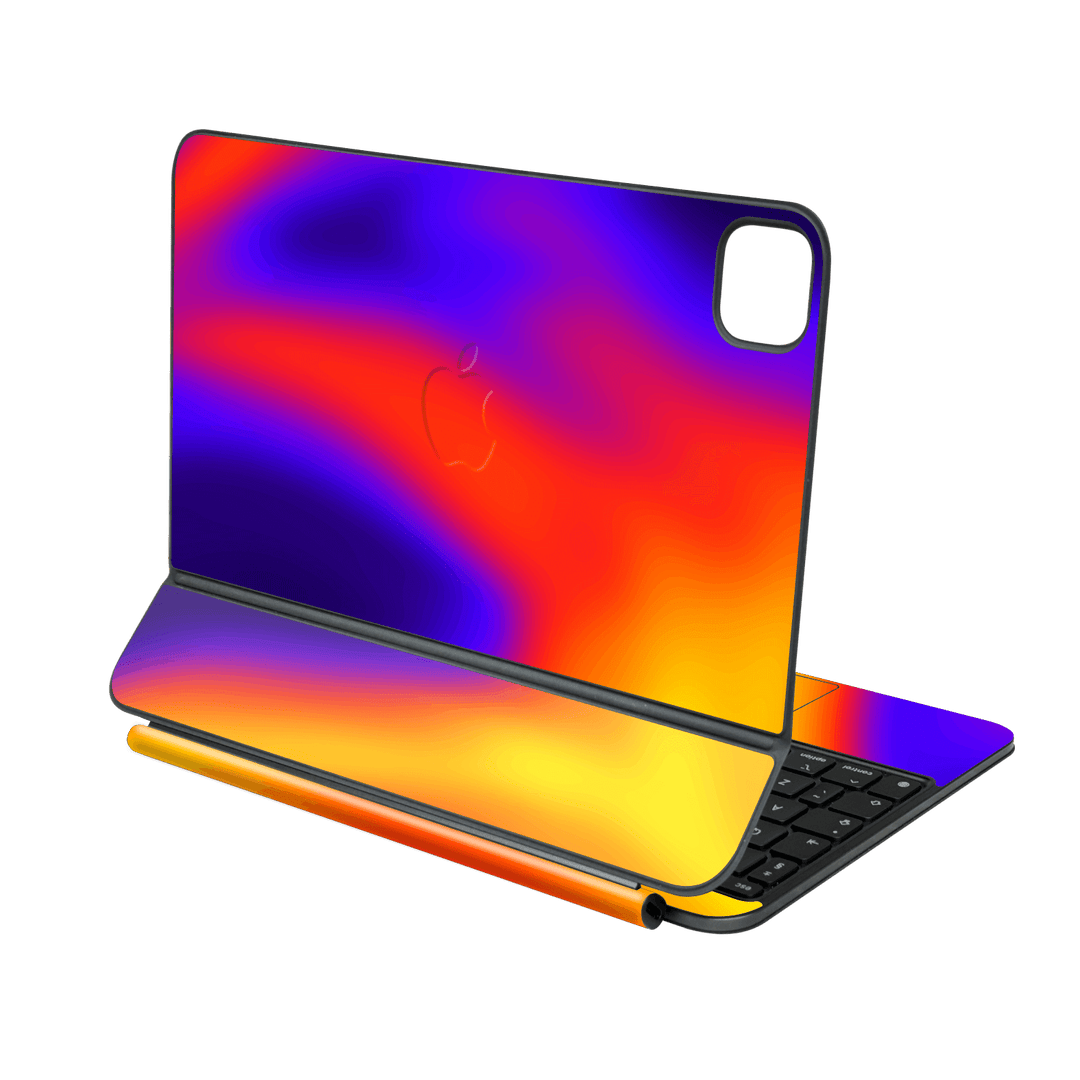 Magic Keyboard for iPad PRO 11” (M4, 2024) Print Printed Custom SIGNATURE Infrablaze Infrared Thermal Neon Skin Wrap Sticker Decal Cover Protector by QSKINZ | QSKINZ.COM