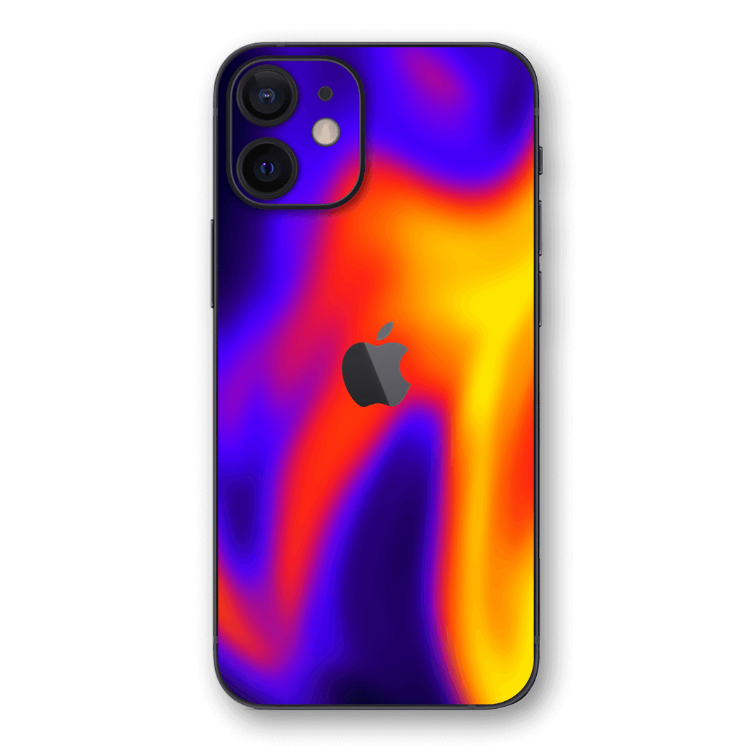 iPhone 12 mini Print Printed Custom SIGNATURE Infrablaze Infrared Thermal Neon Skin Wrap Sticker Decal Cover Protector by QSKINZ | QSKINZ.COM
