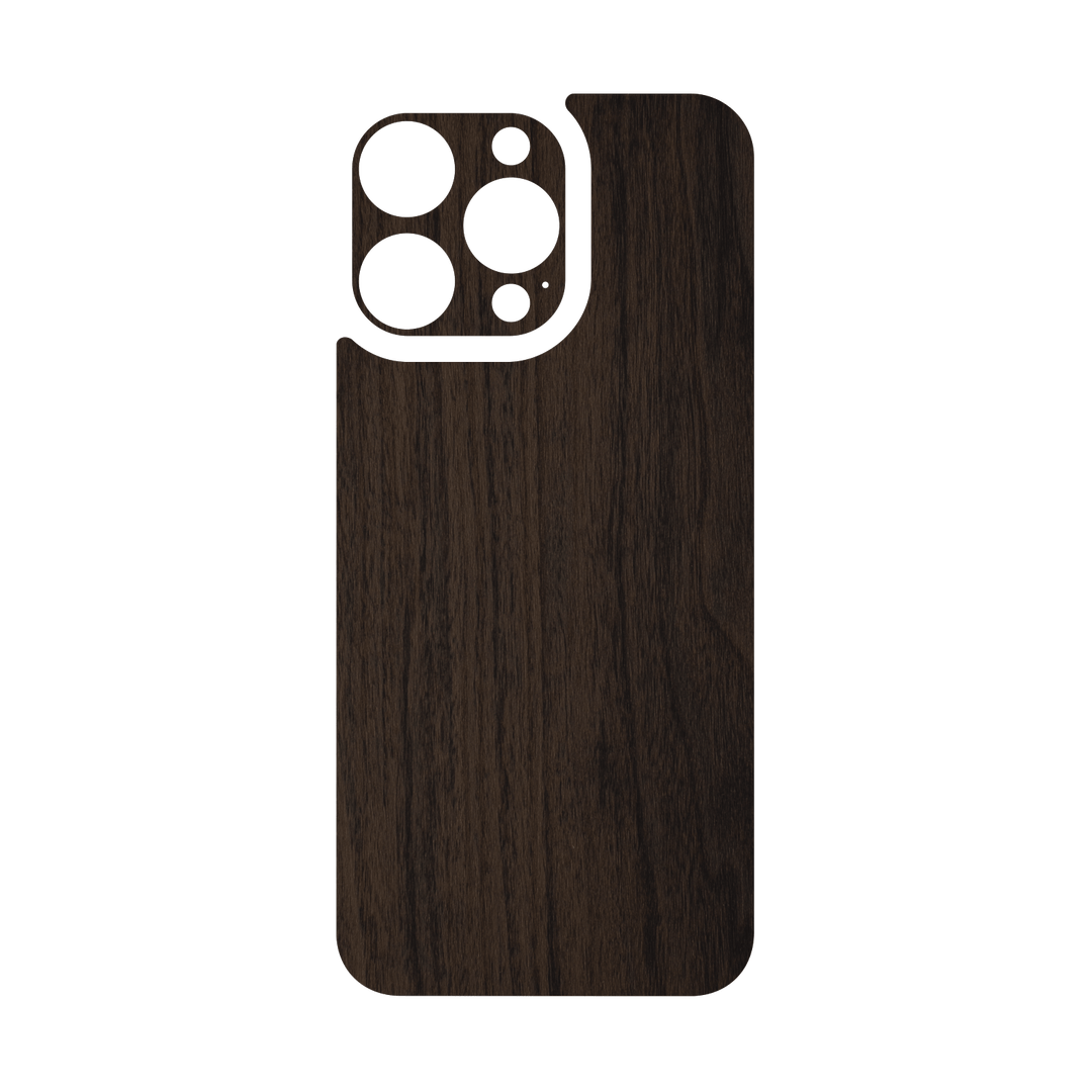 iPhone 15 PRO Qcaze - LUXURIA Textured DARK WALNUT (Case + Skin Kit)