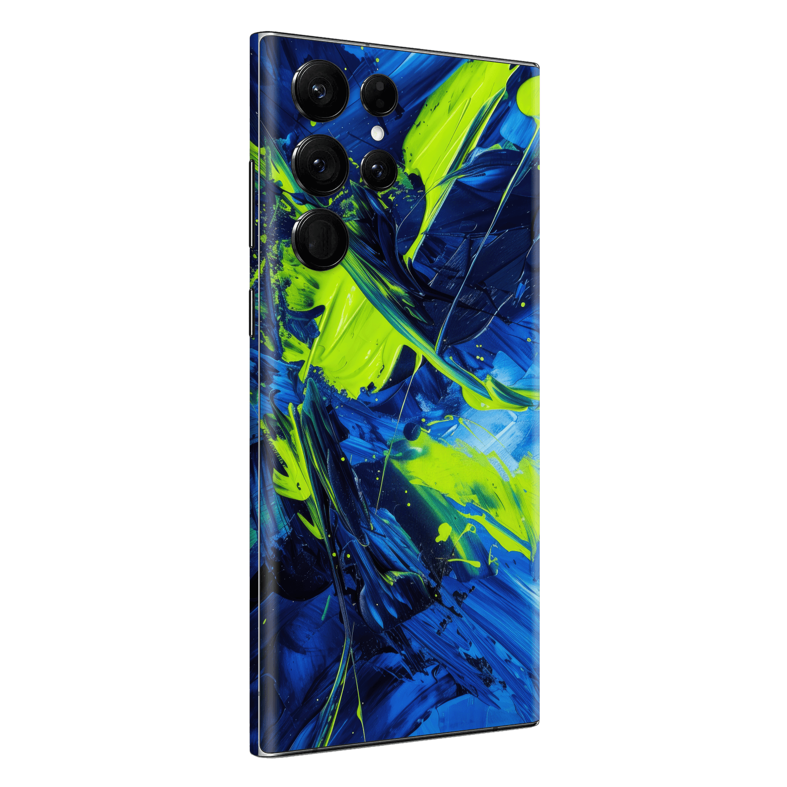 Samsung Galaxy S23 ULTRA Print Printed Custom SIGNATURE Glowquatic Neon Yellow Green Blue Skin Wrap Sticker Decal Cover Protector by QSKINZ | QSKINZ.COM