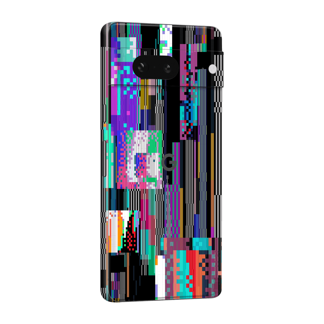 Pixel 7 Print Printed Custom SIGNATURE Glitchscape Glitch No Signal Colours Skin Wrap Sticker Decal Cover Protector by QSKINZ | QSKINZ.COM