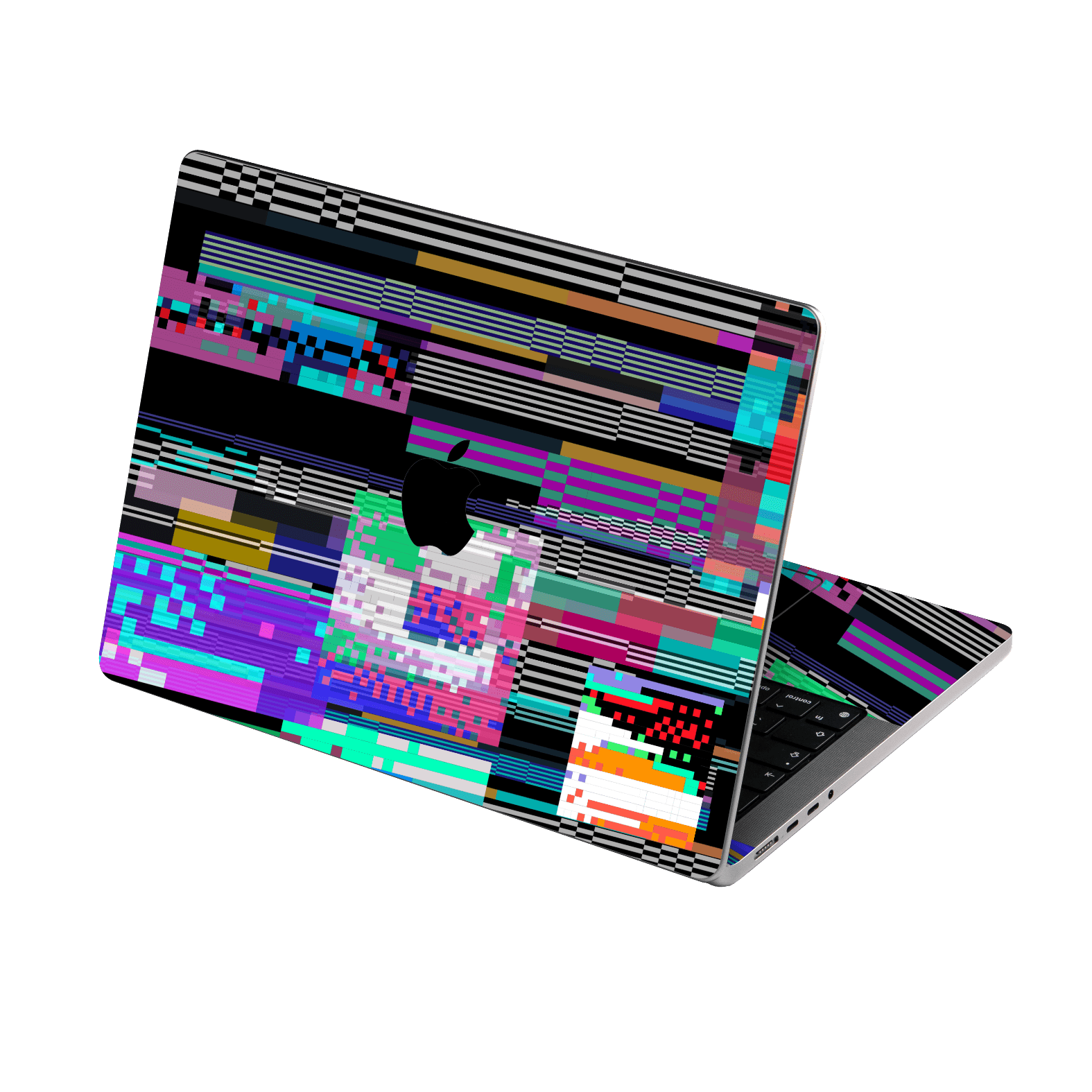 MacBook PRO 14" (2021/2023) Print Printed Custom SIGNATURE Glitchscape Glitch No Signal Colours Skin Wrap Sticker Decal Cover Protector by QSKINZ | QSKINZ.COM