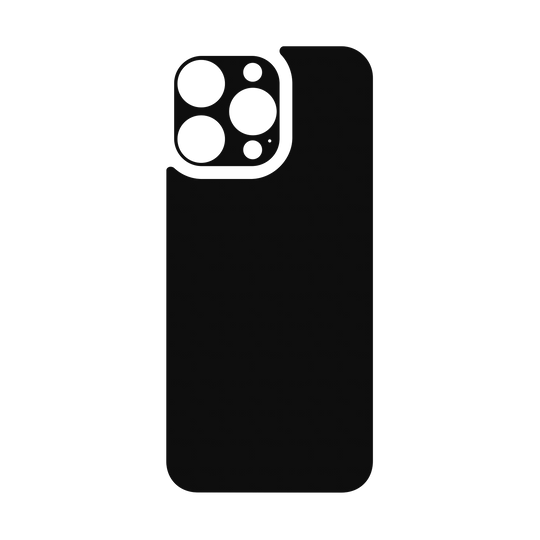 iPhone 15 PRO Qcaze - Soft-Touch PHANTOM Black StealthMatte (Case + Skin Kit)