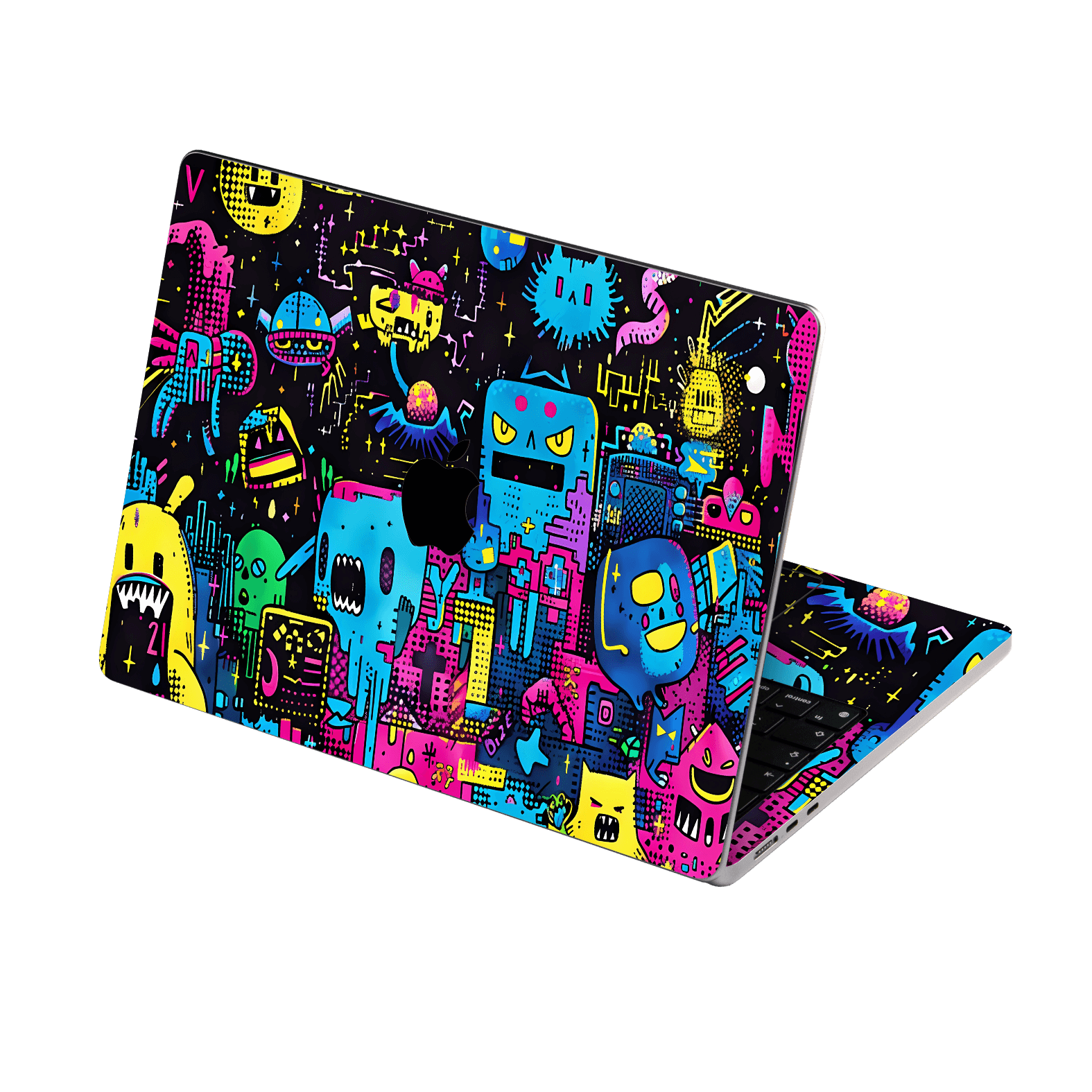 MacBook AIR 13.6" (2022/2024) Print Printed Custom SIGNATURE Arcade Rave Gaming Gamer Pixel Skin Wrap Sticker Decal Cover Protector by QSKINZ | QSKINZ.COM