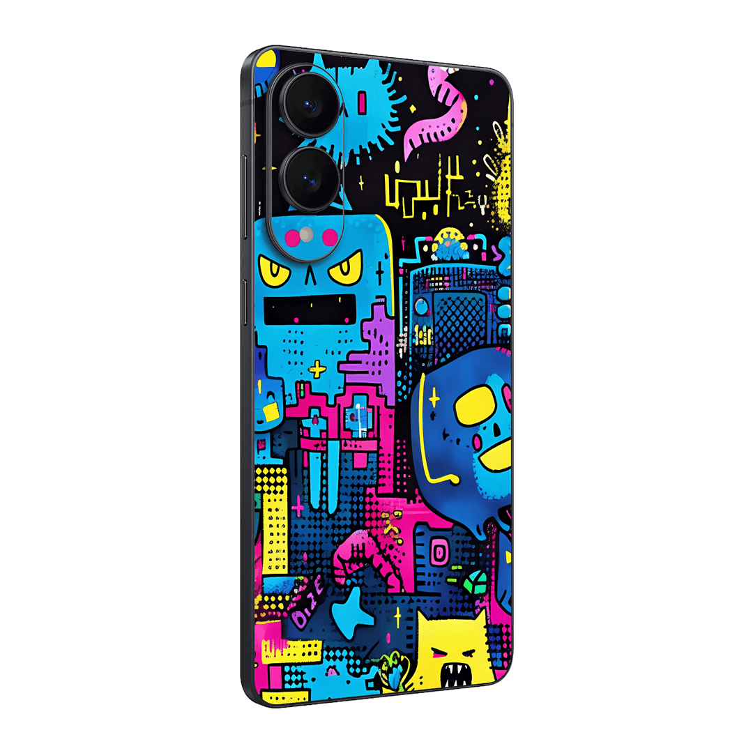 Samsung Galaxy S25 EDGE Print Printed Custom SIGNATURE Arcade Rave Gaming Gamer Pixel Skin Wrap Sticker Decal Cover Protector by QSKINZ | QSKINZ.COM
