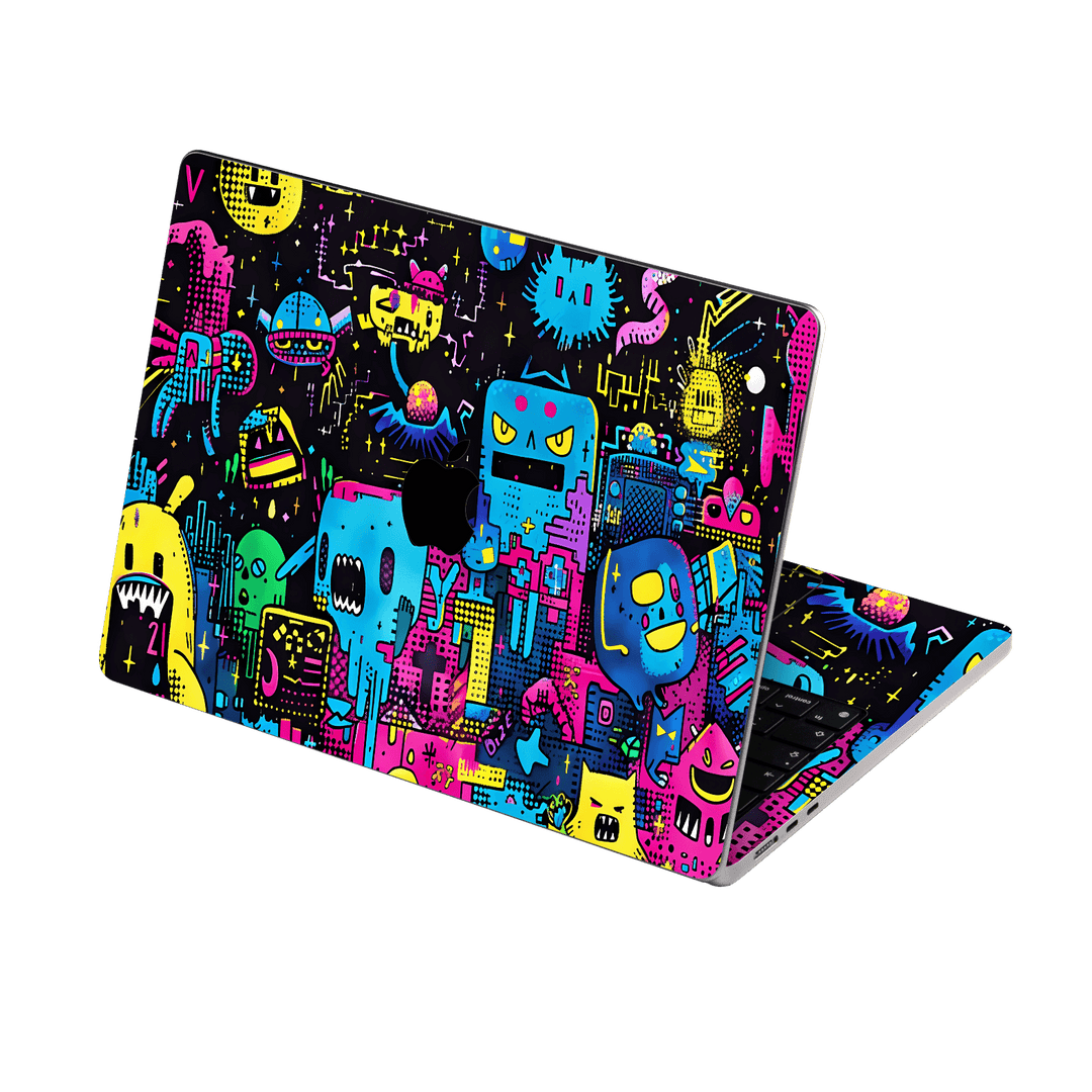 MacBook AIR 15" (2023/2024) Print Printed Custom SIGNATURE Arcade Rave Gaming Gamer Pixel Skin Wrap Sticker Decal Cover Protector by QSKINZ | QSKINZ.COM